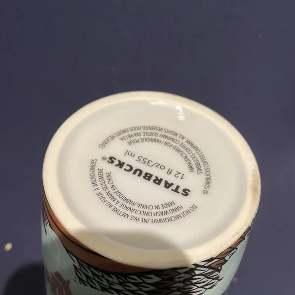 Starbucks Holiday Mermaid 12 oz.Travel Tumbler w/Lid Mint Green Black & Gold - Picture 6 of 6